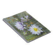 Ellis Rowan Blauw Wit Water Lelie  Bloemen Notitieboek (Rechterzijde)