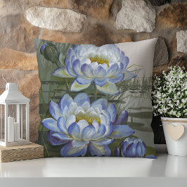 Ellis Rowan Blue Cloud Water Lily  Flowers Kussen