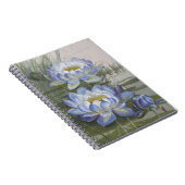 Ellis Rowan Blue Cloud Water Lily  Flowers Notitieboek (Rechterzijde)