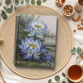 Ellis Rowan Blue Cloud Water Lily  Flowers Notitieboek