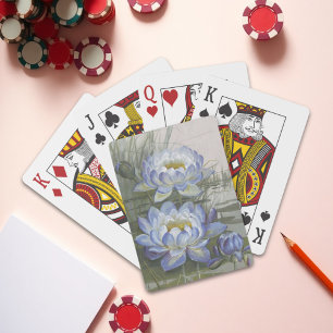 Ellis Rowan Blue Cloud Water Lily  Flowers Pokerkaarten