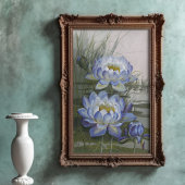 Ellis Rowan Blue Cloud Water Lily  Flowers Poster