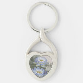 Ellis Rowan Blue Cloud Water Lily Flowers Sleutelhanger (Voorkant)
