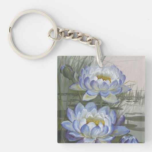 Ellis Rowan Blue Cloud Water Lily  Flowers Sleutelhanger (Voorkant)