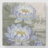 Ellis Rowan Blue Cloud Water Lily  Flowers Stenen Onderzetter (Voorkant)