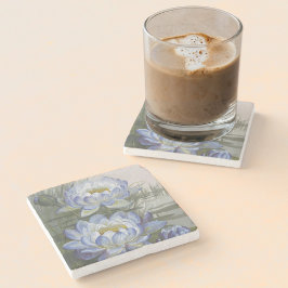 Ellis Rowan Blue Cloud Water Lily  Flowers Stenen Onderzetter