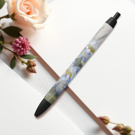 Ellis Rowan Blue Cloud Water Lily  Flowers Zwarte Inkt Pen