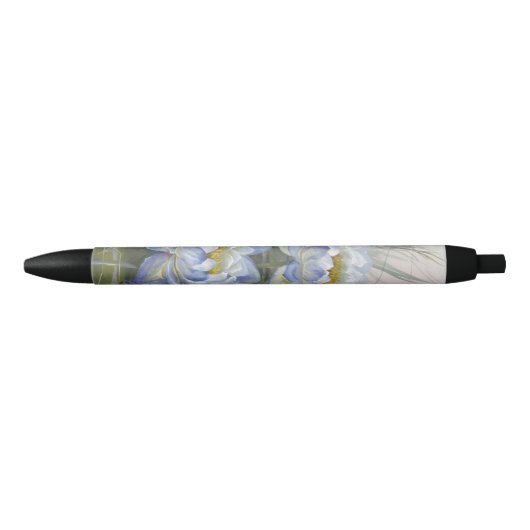Ellis Rowan Blue Cloud Water Lily  Flowers Zwarte Inkt Pen (Voorkant)