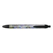 Ellis Rowan Blue Cloud Water Lily  Flowers Zwarte Inkt Pen (Achterkant)