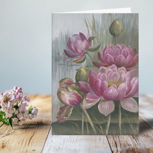 Ellis Rowan Pink Water Lily  Flowers Kaart