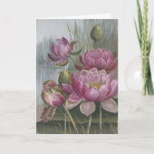 Ellis Rowan Pink Water Lily  Flowers Kaart (Voorkant)