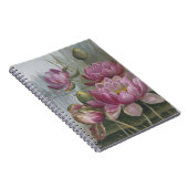 Ellis Rowan Pink Water Lily  Flowers Notitieboek (Rechterzijde)