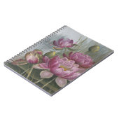 Ellis Rowan Pink Water Lily  Flowers Notitieboek (Linkerzijde)