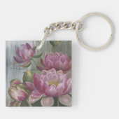 Ellis Rowan Pink Water Lily  Flowers Sleutelhanger (Achterkant)