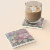 Ellis Rowan Pink Water Lily  Flowers Stenen Onderzetter