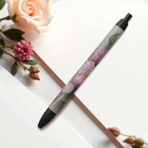 Ellis Rowan Pink Water Lily Flowers Zwarte Inkt Pen