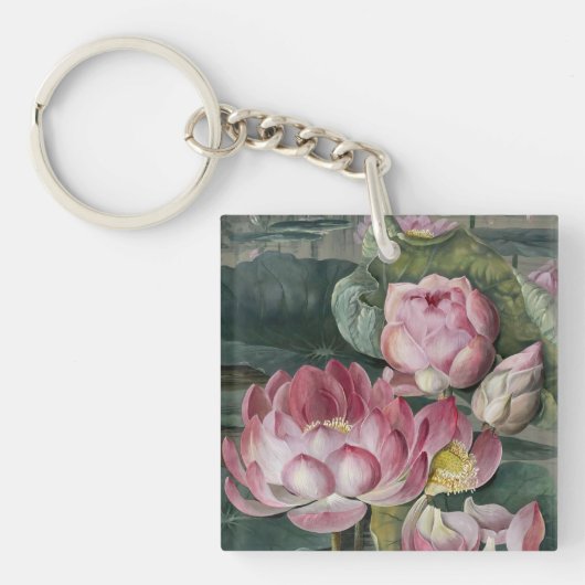 Ellis Rowan Sacred Lotus Water Lily  Flower Sleutelhanger (Voorkant)