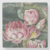 Ellis Rowan Sacred Lotus Water Lily  Flower Stenen Onderzetter (Voorkant)