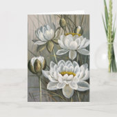 Ellis Rowan White Water Lily  Flowers Kaart (Voorkant)