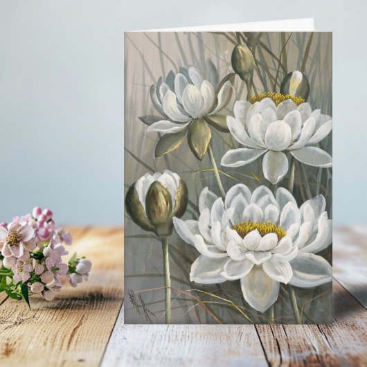 Ellis Rowan White Water Lily  Flowers Kaart