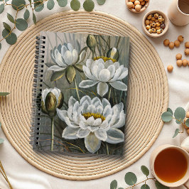 Ellis Rowan White Water Lily  Flowers Notitieboek