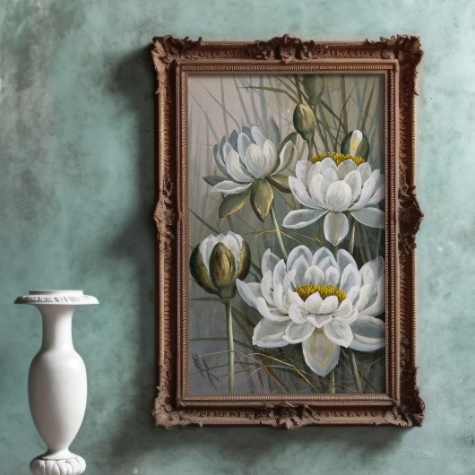 Ellis Rowan White Water Lily  Flowers Poster