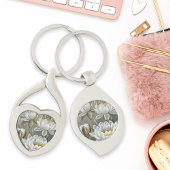 Ellis Rowan White Water Lily  Flowers Sleutelhanger