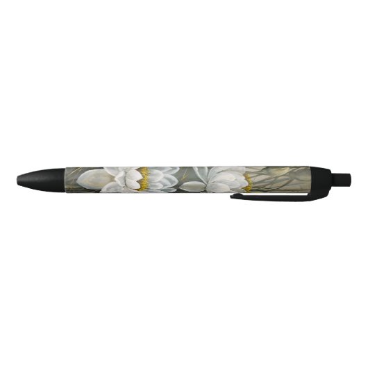 Ellis Rowan White Water Lily  Flowers Zwarte Inkt Pen (Bodem)