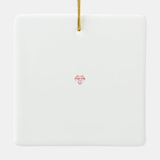 Ellis-Untamed Arctic OC Fantasy Winged Reindeer Keramisch Ornament (Achterkant)