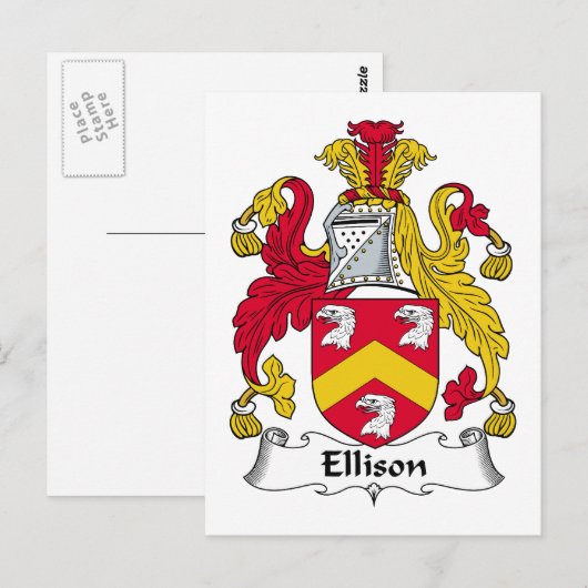 Ellison Family Crest Briefkaart (Voorkant / Achterkant)