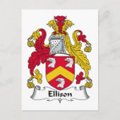 Ellison Family Crest Briefkaart (Voorkant)