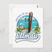 Ellmau Austria to ski logo Briefkaart (Voorkant / Achterkant)