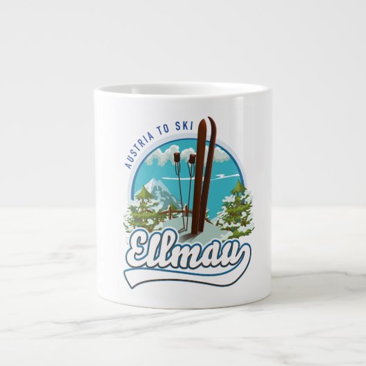Ellmau Austria to ski logo Grote Koffiekop (Voorkant)