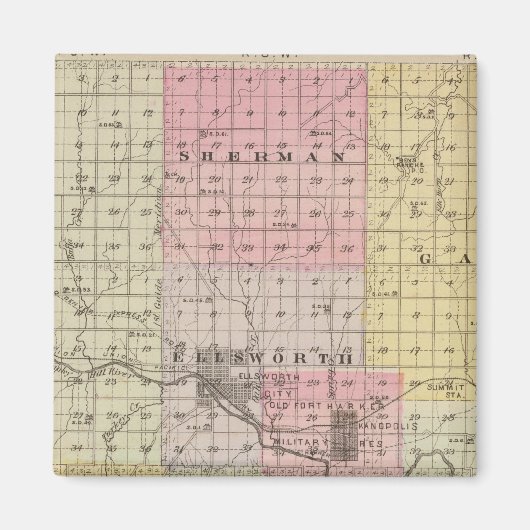 Ellsworth County, Kansas Magneet (Voorkant)