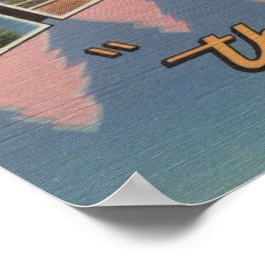 Ellsworth, Maine - Grote Letter-scènes Poster (Hoek)