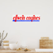 Ellwein Engines Logo Garage Poster (Keuken)