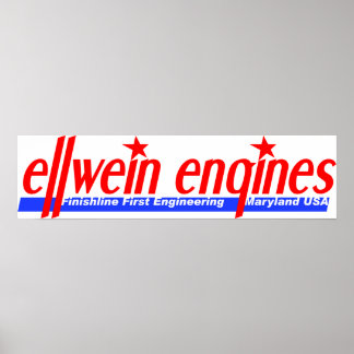 Ellwein Engines Logo Garage Poster