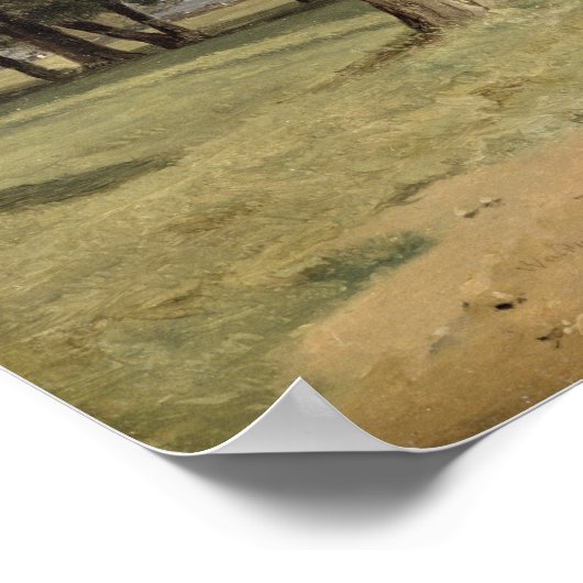 Elm-bomen in Prater, 1831 Poster (Hoek)