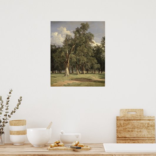 Elm-bomen in Prater, 1831 Poster (Keuken)