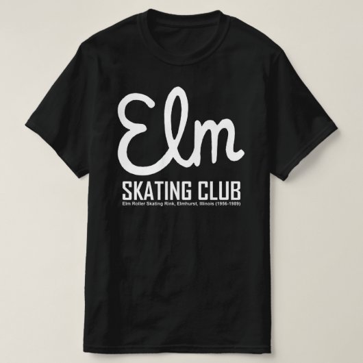 Elm Skating Club, Elmhurst, Illinois (Donkere kleu T-shirt (Design voorkant)