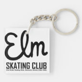 Elm Skating Club, Elmhurst, Illinois Sleutelhanger (Achterkant)