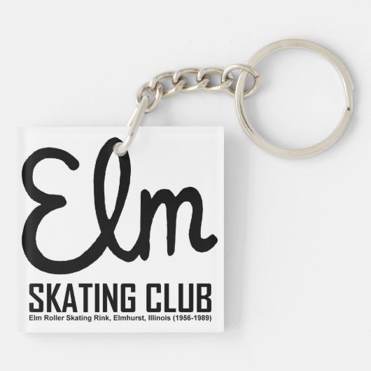 Elm Skating Club, Elmhurst, Illinois Sleutelhanger (Achterkant)