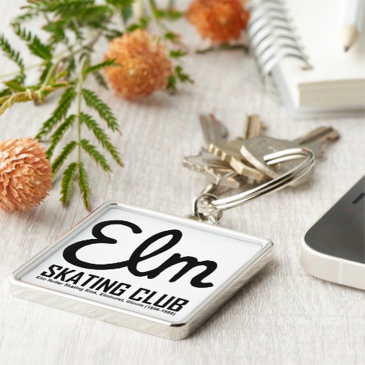 Elm Skating Club, Elmhurst, Illinois Sleutelhanger (Zijkant)