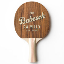 Elm Wood Retro Familienaam & Jaar