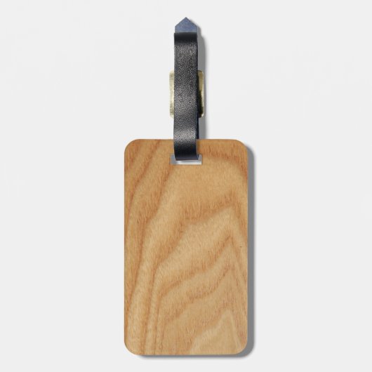 Elm Woodgrain-Bagagelabel Bagagelabel (Achterkant verticaal)