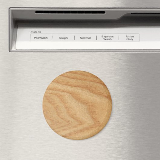 Elm Woodgrain Large Round Magnet (Insitu (Vaatwasser))