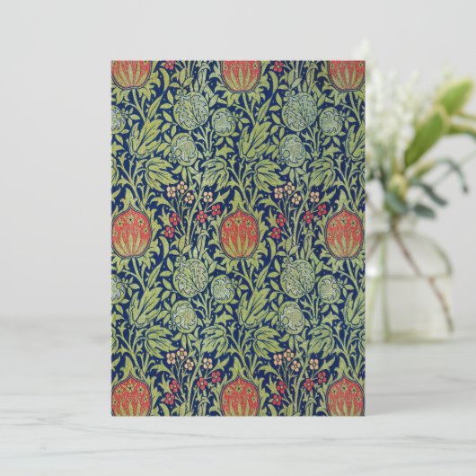 Elmcote, 1900 door William Morris Feestdagenkaart (Staand voorkant)