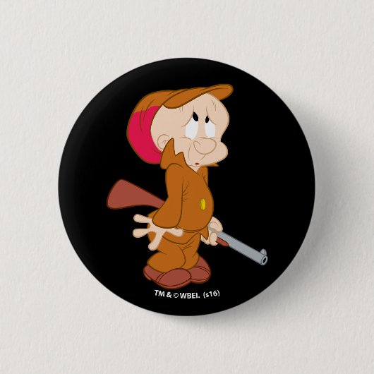 ELMER FUDD™ | Bangangst houding Ronde Button 5,7 Cm (Voorkant)
