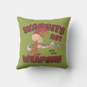 ELMER FUDD™ & BUGS BUNNY™ "Wabbits Niet Wapens" Kussen (Achterkant)