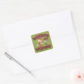 ELMER FUDD™ & BUGS BUNNY™ "Wabbits Niet Wapens" Vierkante Sticker (Envelop)
